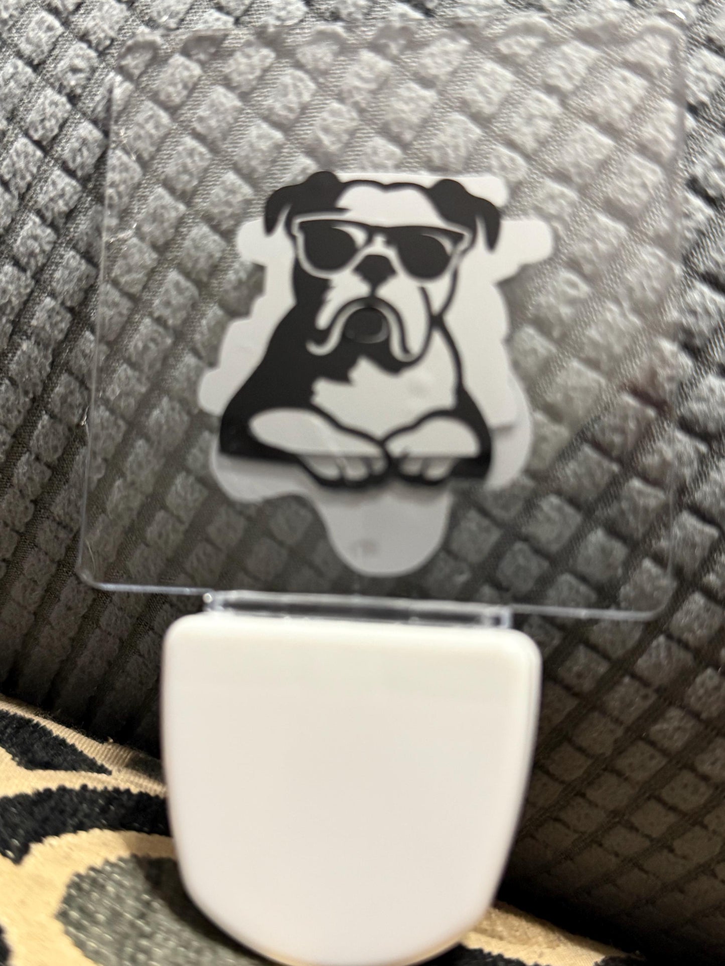Bulldog Night Light for Dog Lovers, Blue Glow