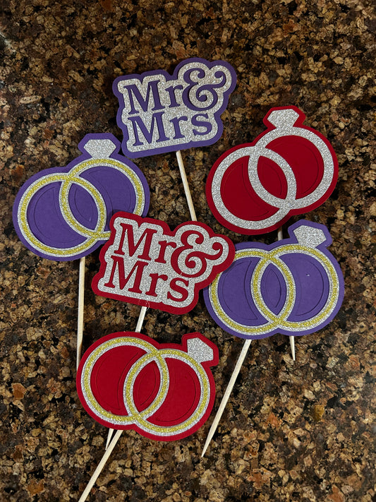 Wedding Cupcake Toppers