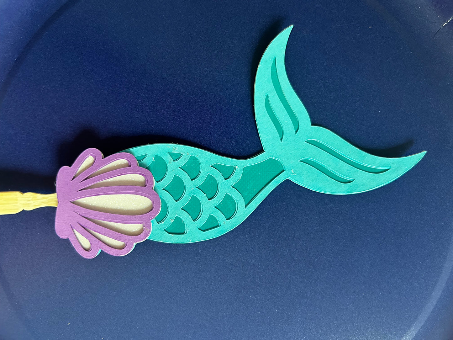 Mermaid Tail Cupcake Toppers – Glitter Under the Sea Party Decor – Set of Magical Mermaid Cupcake Topper