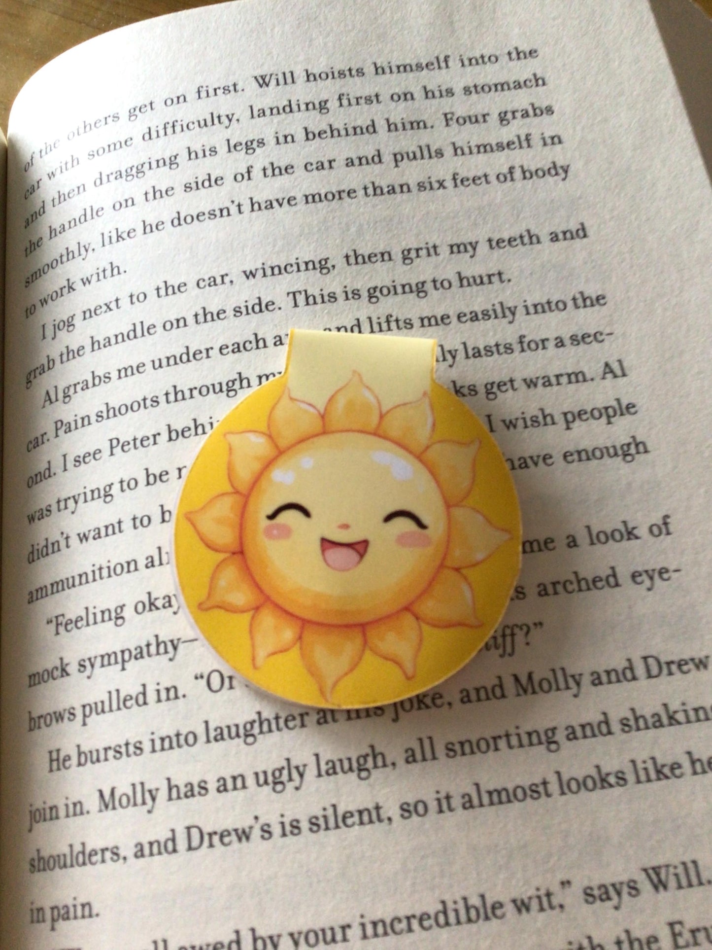 Smiling Sun Magnetic Bookmark: Thinking of You Gift