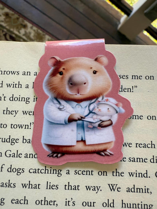 Capybara Magnetic Bookmark| Gamer, Doctor, Book Lover Gift and Stocking Stuffer