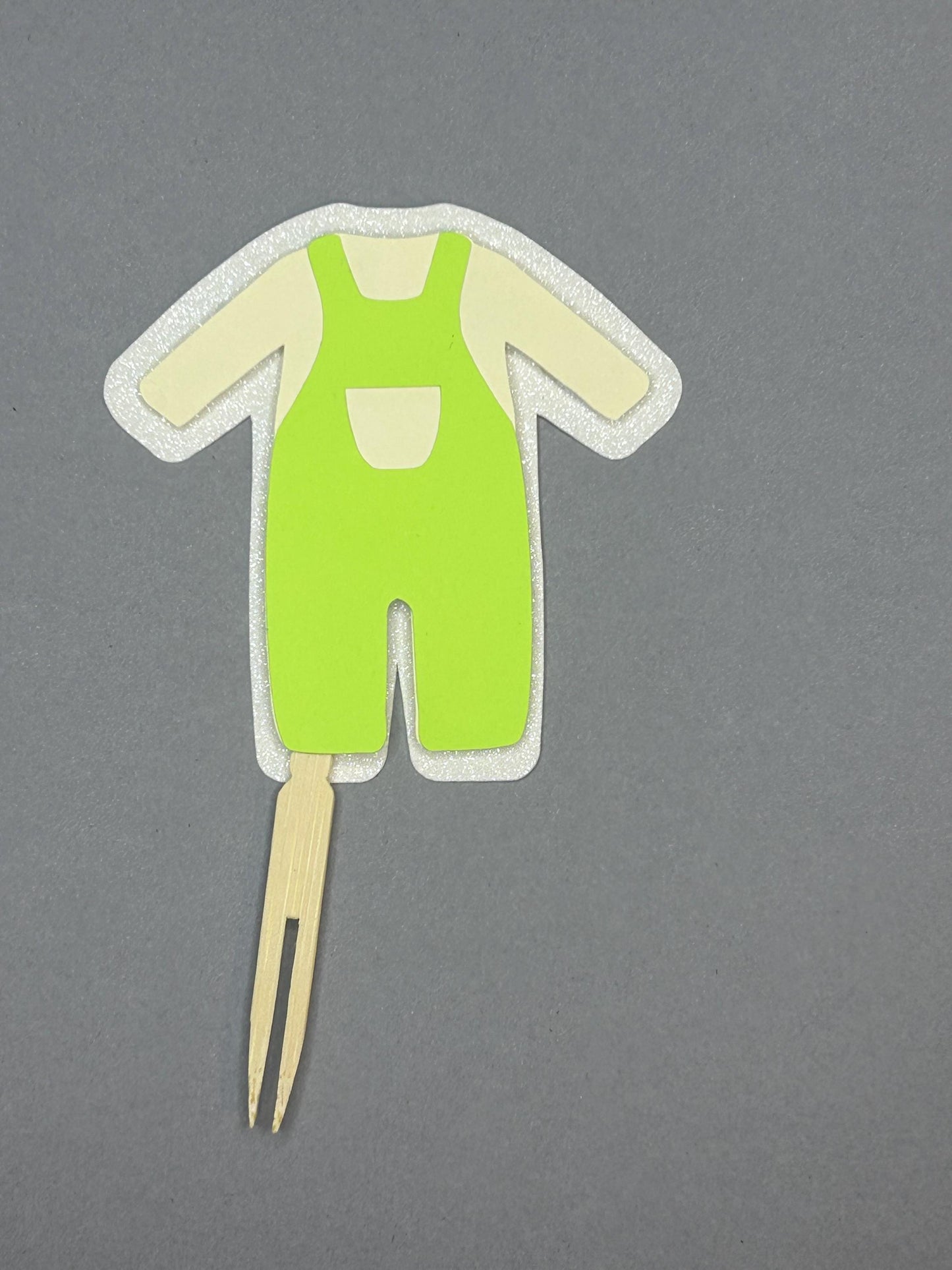 Baby Shower Cupcake Toppers: Clothes & Bottle Theme, Layered Paper