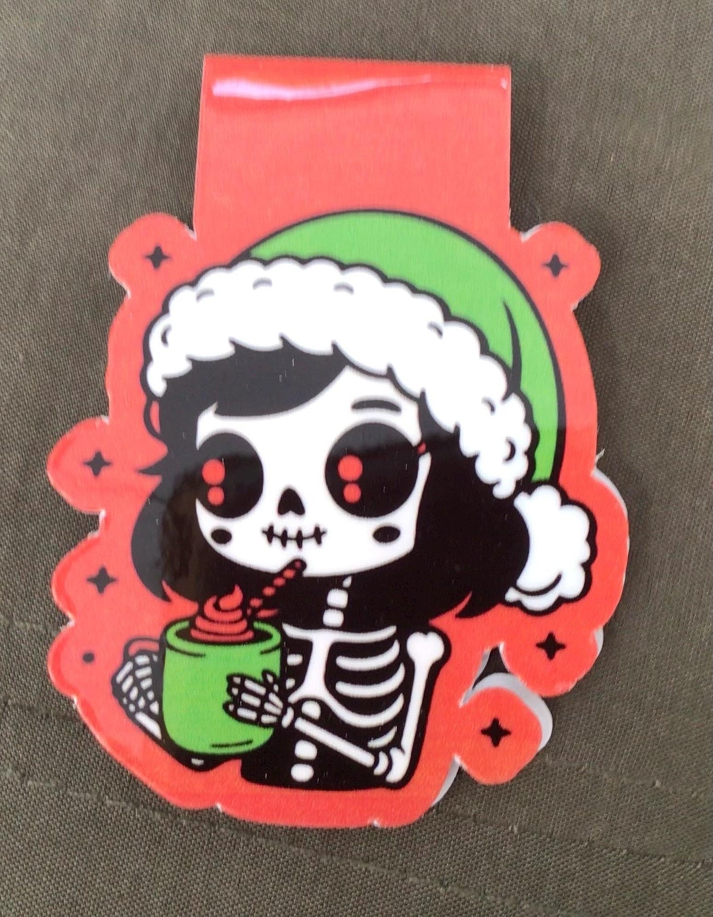 Winter Skeletons Magnetic Bookmark Stocking Stuffer - Reading Accessory