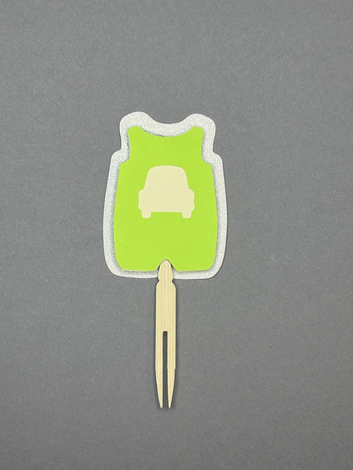 Baby Shower Cupcake Toppers: Clothes & Bottle Theme, Layered Paper